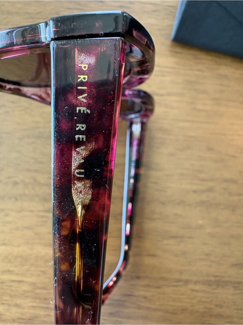 Prive Revaux The Classic Polarized Sunglasses Purple Tortoise 54-22-150 w/ Case - Picture 6 of 8